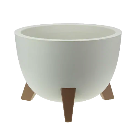 Кашпо ФЛОРИАН с внутренней вставкой на ножках D350мм (Кремовый)